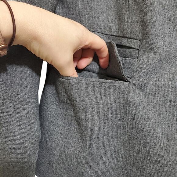 BCBGMaxazria Size Medium Single Button Wool Blend Blazer with 4 Front Pockets - Picture 6 of 11